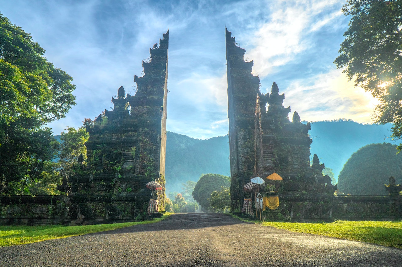 Handara Gate Under Blue Sky - Bali