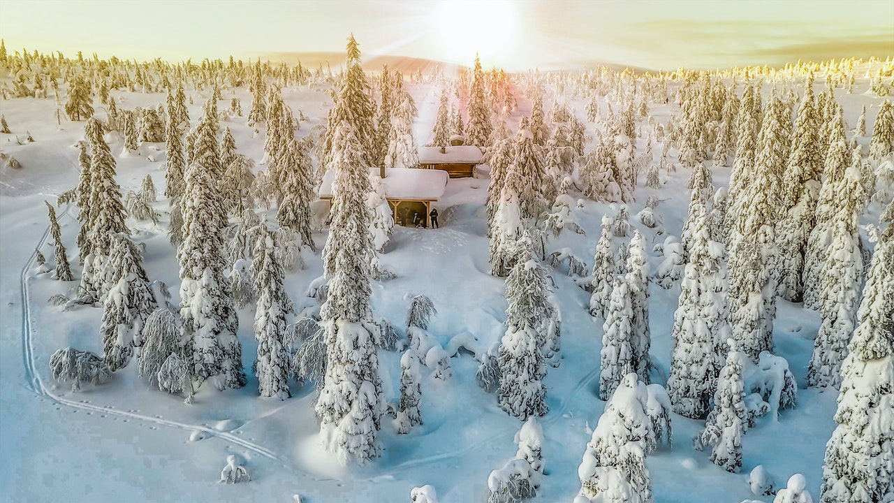 Snow Covered Lapland in Finland