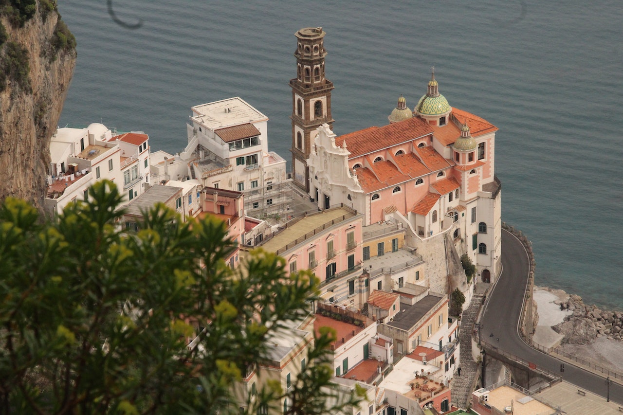 View of Atrani, on the Amalfi Coast, in Campania, Italy